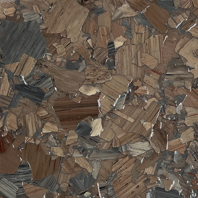 1” + 1/4” Brindle Flake - Garnet Stone